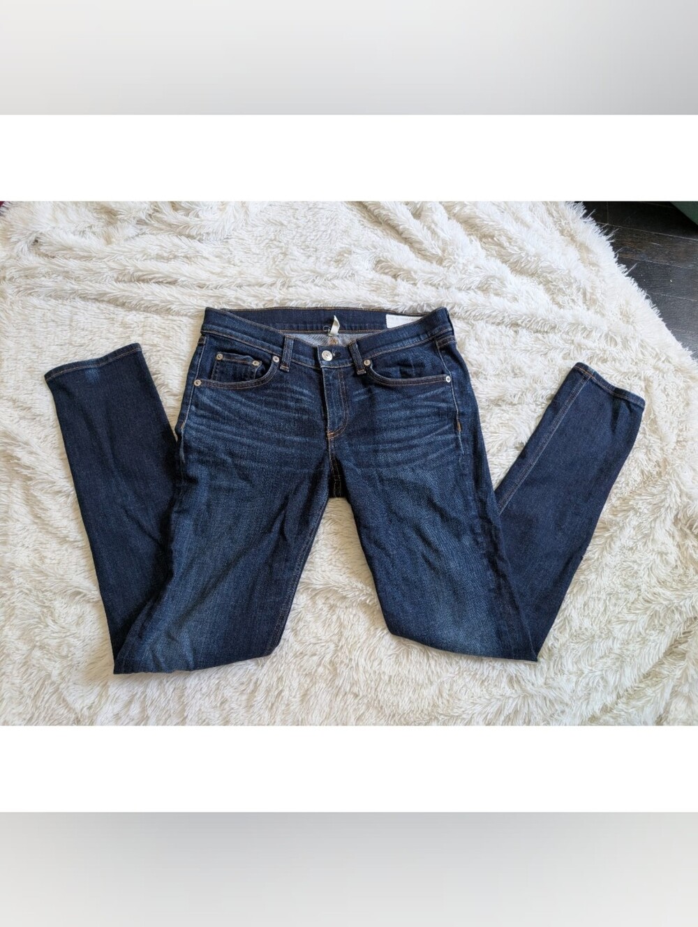 Rag & Bone Dark Blue Wash Skinny Slim Denim Jeans Size 29